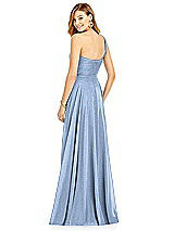 Rear View Thumbnail - Cloudy Silver After Six Shimmer Bridesmaid Dress 6751LS