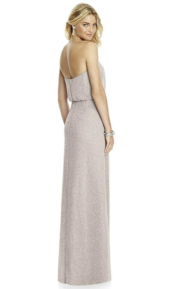 Back View - Taupe Silver After Six Shimmer Bridesmaid Dress 6761LS