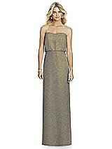 Front View Thumbnail - Mocha Gold After Six Shimmer Bridesmaid Dress 6761LS