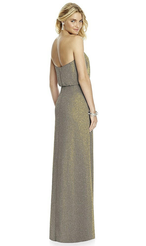 Back View - Mocha Gold After Six Shimmer Bridesmaid Dress 6761LS