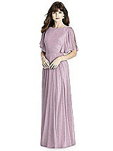 Front View Thumbnail - Suede Rose Silver After Six Shimmer Bridesmaid Dress 6778LS