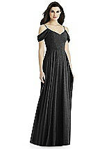 Rear View Thumbnail - Black Silver Studio Design Shimmer Bridesmaid Dress 4525LS