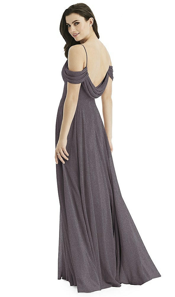 Front View - Stormy Silver Studio Design Shimmer Bridesmaid Dress 4525LS