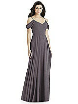 Rear View Thumbnail - Stormy Silver Studio Design Shimmer Bridesmaid Dress 4525LS