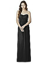 Front View Thumbnail - Black Silver Bella Bridesmaids Shimmer Dress BB101LS