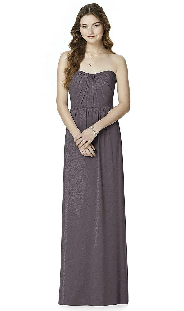 Front View - Stormy Silver Bella Bridesmaids Shimmer Dress BB101LS