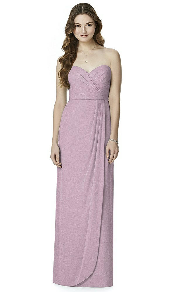 Front View - Suede Rose Silver Bella Bridesmaids Dress BB102LS