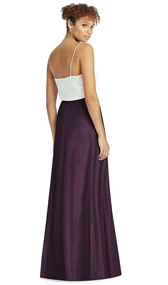 Back View - Aubergine Silver After Six Bridesmaid Skirt S1518LS