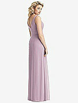 Rear View Thumbnail - Suede Rose Sleeveless Pleated Skirt Maxi Dress with Pockets