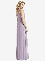Rear View Thumbnail - Lilac Haze Sleeveless Pleated Skirt Maxi Dress with Pockets