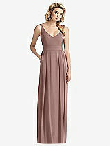 Front View Thumbnail - Sienna Sleeveless Pleated Skirt Maxi Dress with Pockets