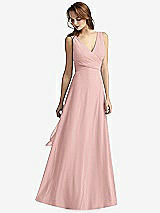 Front View Thumbnail - Rose - PANTONE Rose Quartz Sleeveless V-Neck Chiffon Wrap Dress