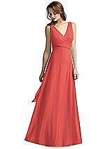 Front View Thumbnail - Perfect Coral Thread Bridesmaid Style Layla
