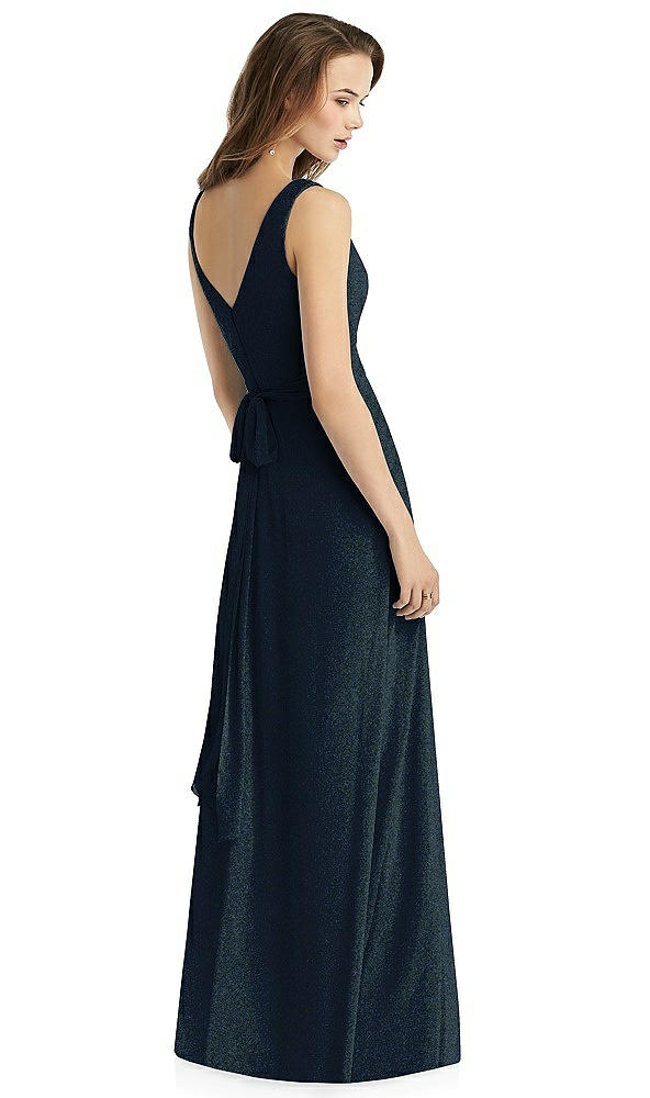Back View - Midnight Gold Thread Bridesmaid Style Layla