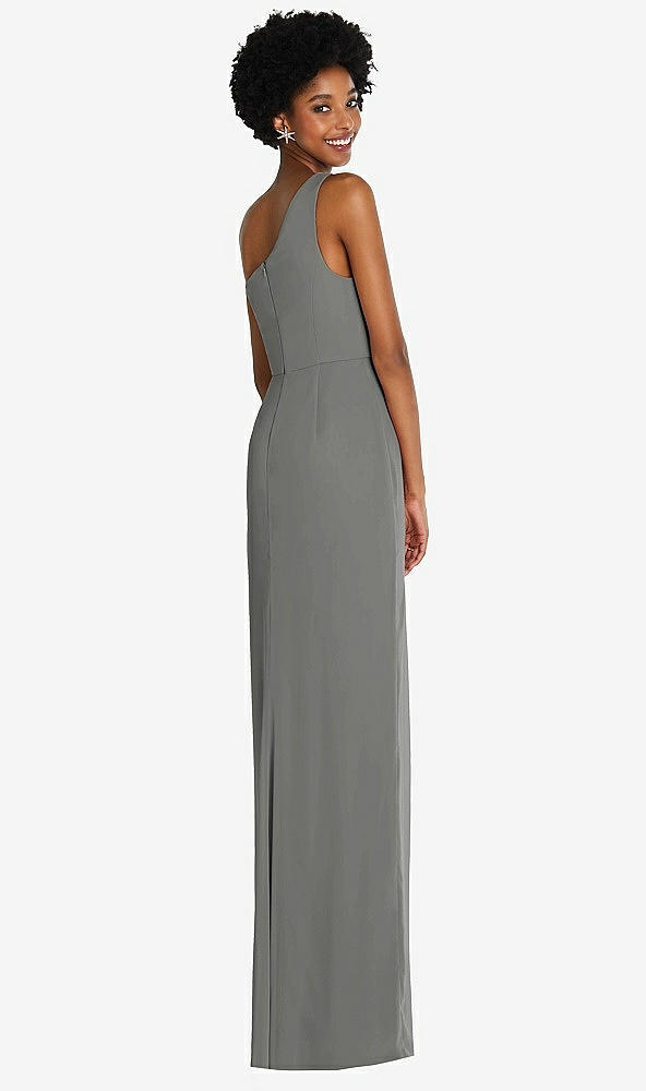 Back View - Charcoal Gray Thread Bridesmaid Style Addison