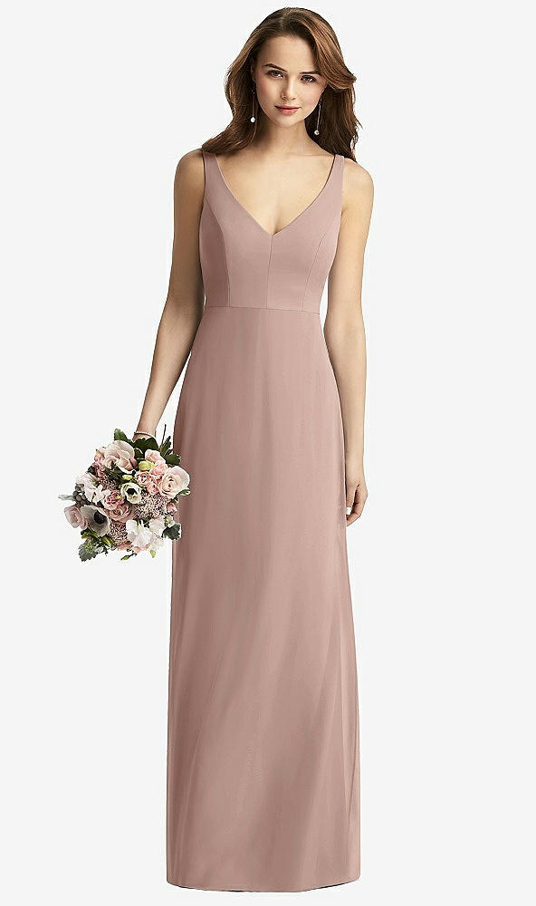 Front View - Neu Nude Sleeveless V-Back Long Trumpet Gown