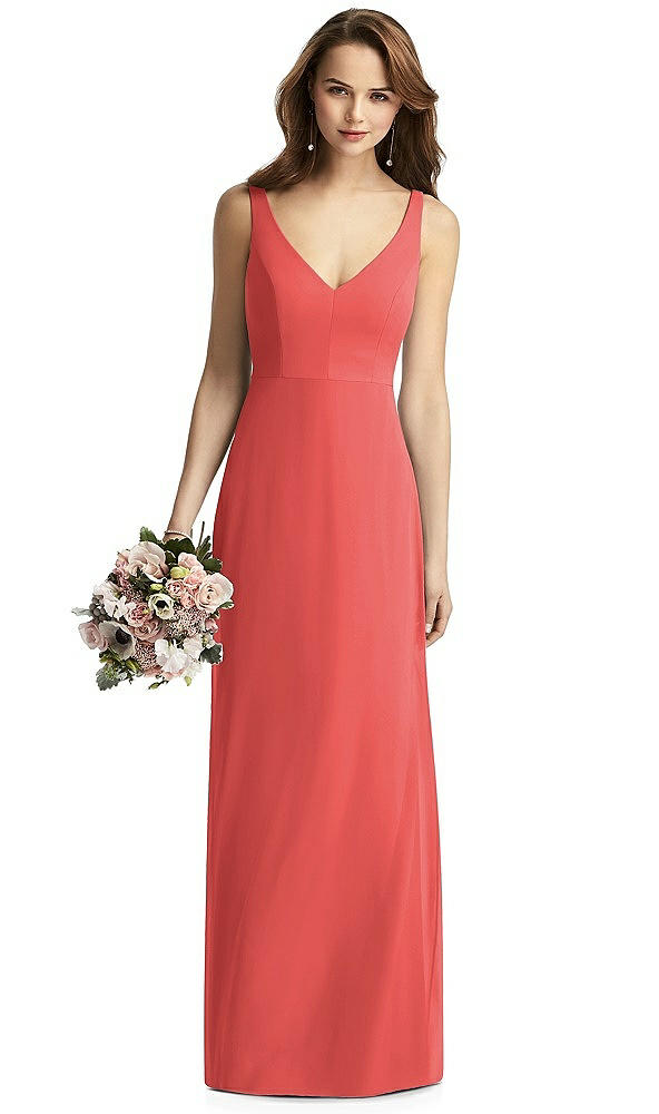 Front View - Perfect Coral Thread Bridesmaid Style Peyton