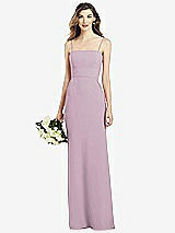 Front View Thumbnail - Suede Rose Spaghetti Strap A-line Crepe Dress with Pockets