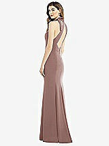 Front View Thumbnail - Sienna Bow-Neck Open-Back Trumpet Gown