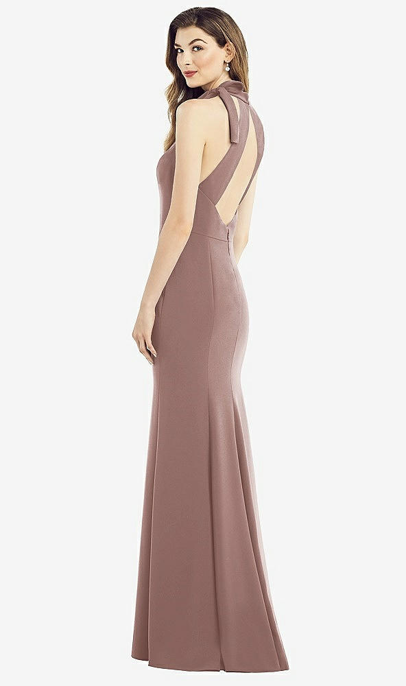 Front View - Sienna Bow-Neck Open-Back Trumpet Gown