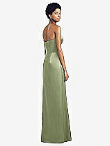 Rear View Thumbnail - Kiwi Sweetheart Strapless Pleated Skirt Dress with Pockets