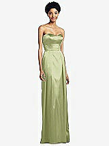 Front View Thumbnail - Mint Sweetheart Strapless Pleated Skirt Dress with Pockets