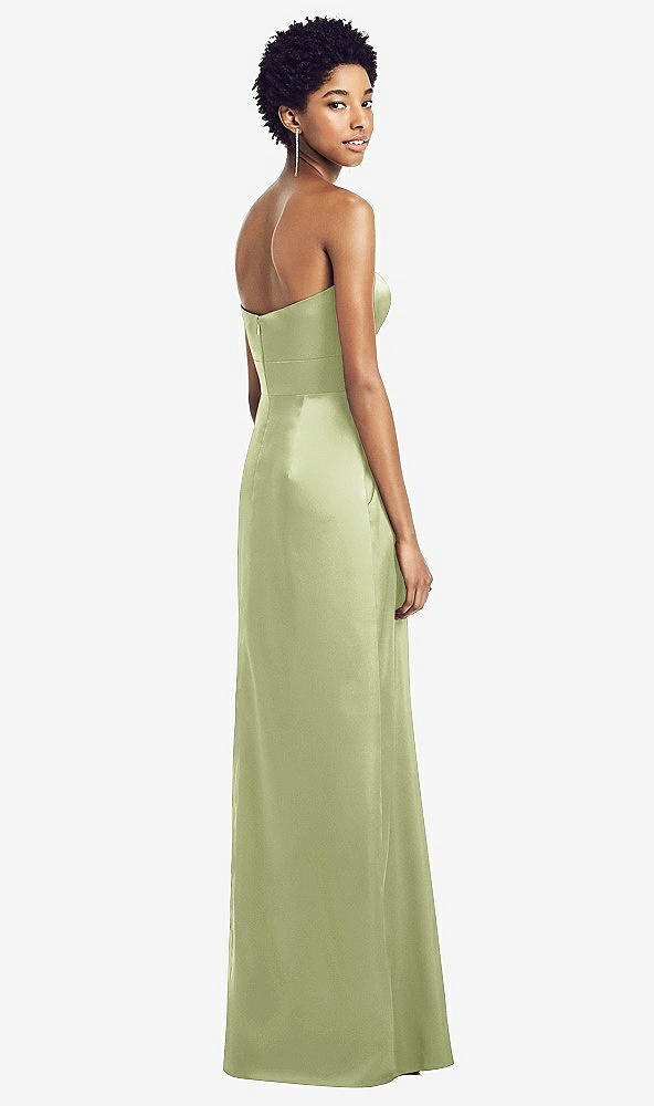 Back View - Mint Sweetheart Strapless Pleated Skirt Dress with Pockets