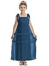 Front View Thumbnail - Dusk Blue Flower Girl Dress FL4071