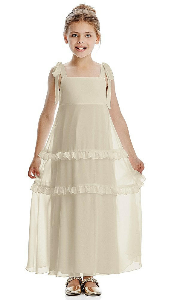 Front View - Champagne Flower Girl Dress FL4071
