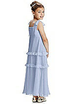 Rear View Thumbnail - Sky Blue Flower Girl Dress FL4071