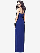 Alt View 2 Thumbnail - Cobalt Blue One-Shoulder Draped Maxi Dress with Front Slit - Aeryn