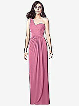 Alt View 1 Thumbnail - Orchid Pink One-Shoulder Draped Maxi Dress with Front Slit - Aeryn