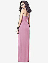 Alt View 2 Thumbnail - Powder Pink One-Shoulder Draped Maxi Dress with Front Slit - Aeryn