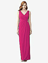 Front View Thumbnail - Think Pink Sleeveless Draped Faux Wrap Maxi Dress - Dahlia