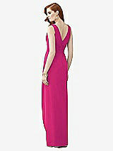 Rear View Thumbnail - Think Pink Sleeveless Draped Faux Wrap Maxi Dress - Dahlia