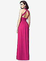 Rear View Thumbnail - Think Pink Ruched Halter Open-Back Maxi Dress - Jada