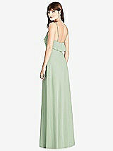 Rear View Thumbnail - Celadon Ruffle-Trimmed Backless Maxi Dress