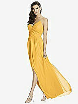 Front View Thumbnail - NYC Yellow Deep V-Back Shirred Maxi Dress - Ensley