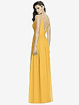 Rear View Thumbnail - NYC Yellow Deep V-Back Shirred Maxi Dress - Ensley