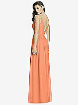 Rear View Thumbnail - Sweet Melon Deep V-Back Shirred Maxi Dress - Ensley