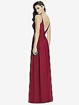 Rear View Thumbnail - Burgundy Deep V-Back Shirred Maxi Dress - Ensley