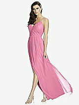 Front View Thumbnail - Orchid Pink Deep V-Back Shirred Maxi Dress - Ensley