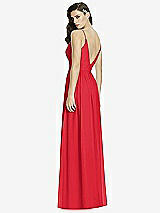 Rear View Thumbnail - Parisian Red Deep V-Back Shirred Maxi Dress - Ensley