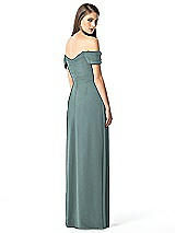 Rear View Thumbnail - Icelandic Off-the-Shoulder Ruched Chiffon Maxi Dress - Alessia