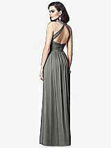 Rear View Thumbnail - Charcoal Gray Ruched Halter Open-Back Maxi Dress - Jada