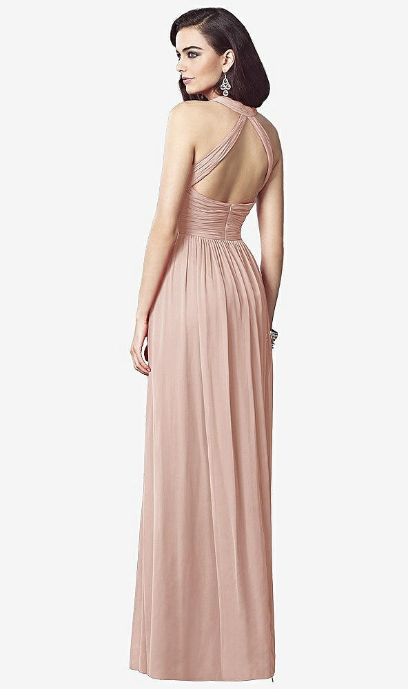 Back View - Toasted Sugar Ruched Halter Open-Back Maxi Dress - Jada