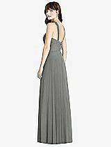 Rear View Thumbnail - Charcoal Gray Twist Halter Chiffon Maxi Dress - James