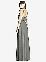 Rear View Thumbnail - Charcoal Gray Ruffle-Trimmed Backless Maxi Dress - Britt