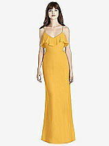 Front View Thumbnail - NYC Yellow Ruffle-Trimmed Backless Maxi Dress - Britt