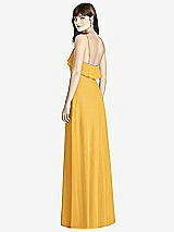 Rear View Thumbnail - NYC Yellow Ruffle-Trimmed Backless Maxi Dress - Britt